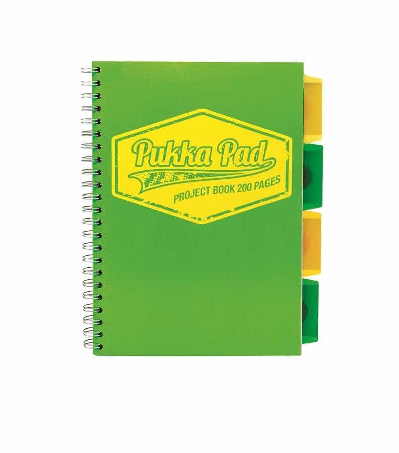 LIBRETTO B5 100 FOGLI GRID BIND PVC VERDE NEON PUKKA 072979